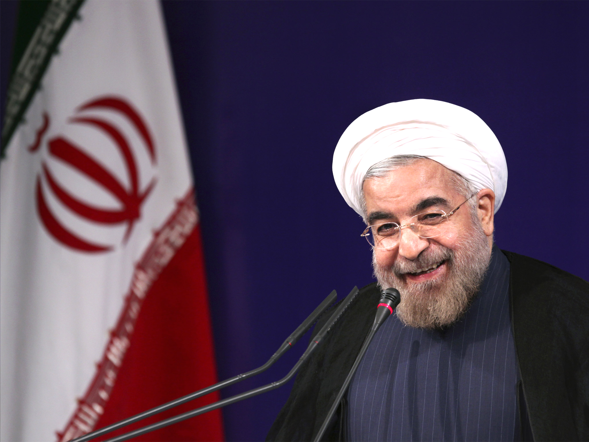 Hasan Rouhani is seeking peaceful discussions with the US