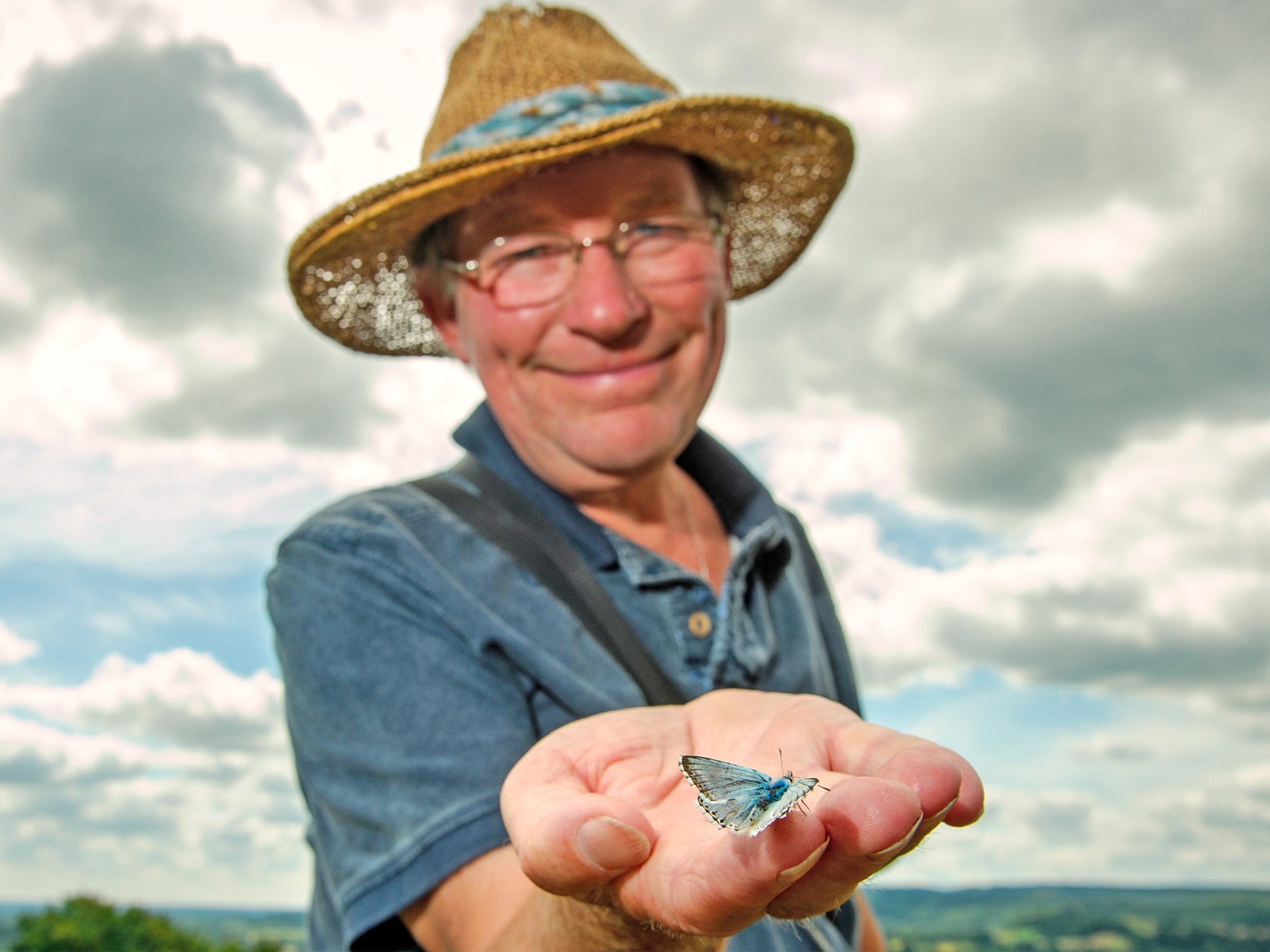 Matthew Oates on Denbies Hill near Dorking, Surrey