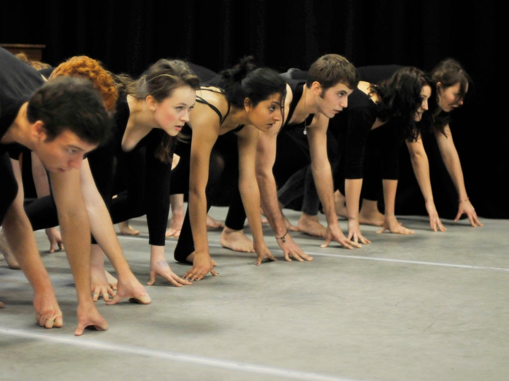 From a movement class at RADA