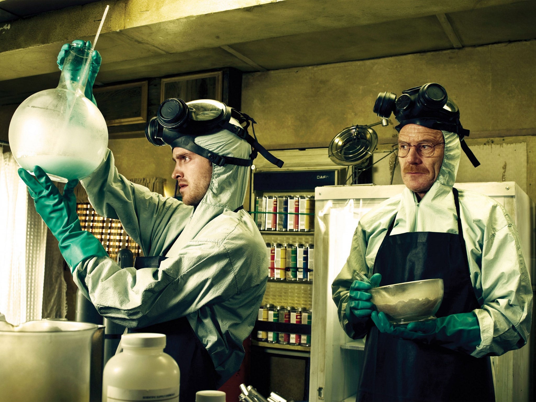 Perfect chemistry: Aaron Paul (left) as Jesse and Bryan Cranston as Walter in 'Breaking Bad'