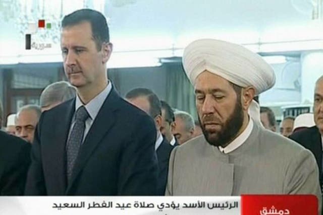 Syrian authorities released footage of President Assad attending morning prayer, seemingly unhurt 