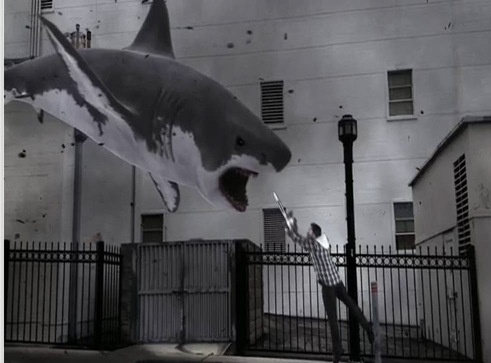 Sharknado: A freak hurricane hits Los Angeles, causing killer sharks to flood the streets of Hollywood