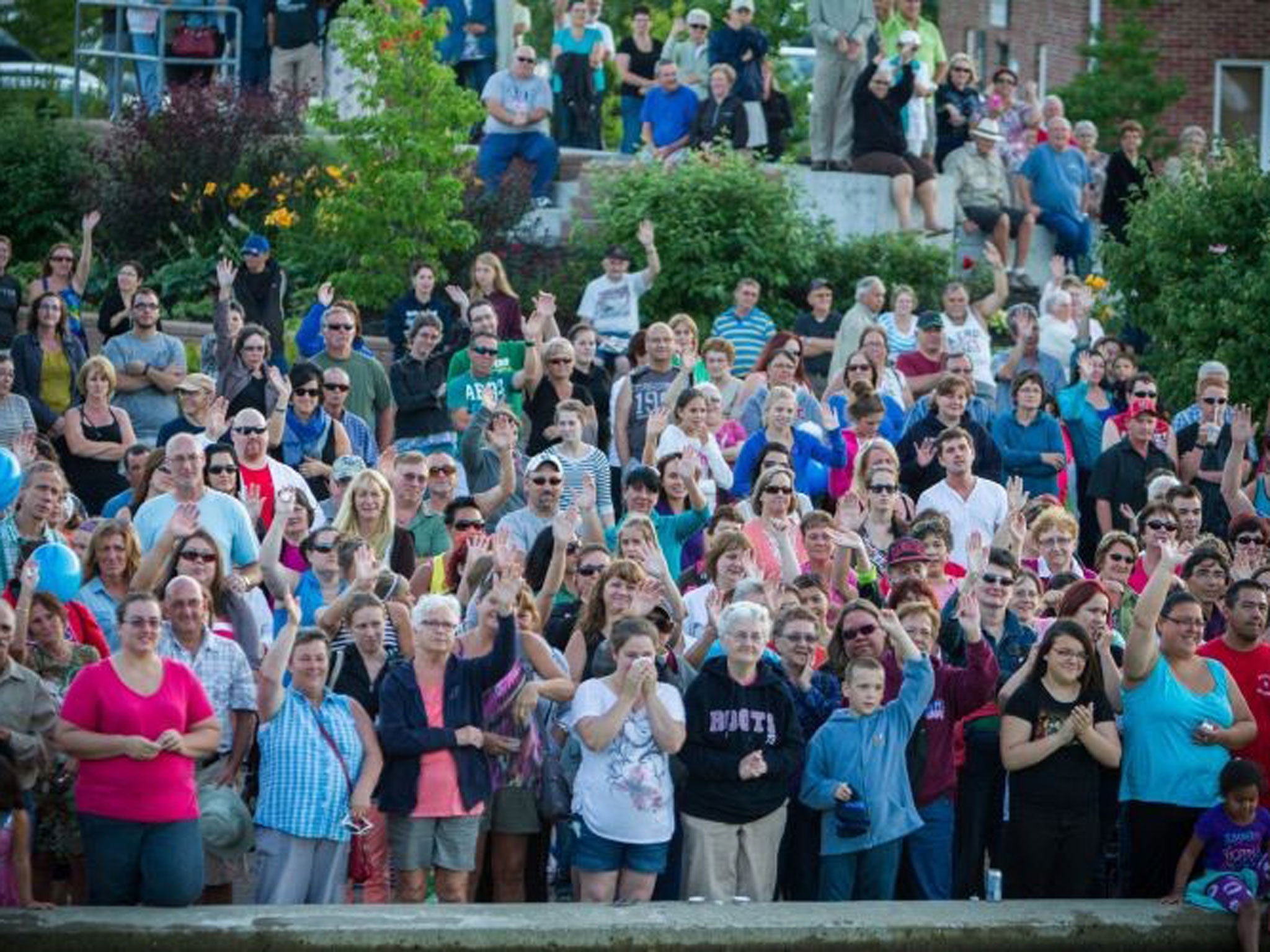 Residents gathered for a vigil to mark the two boys death
