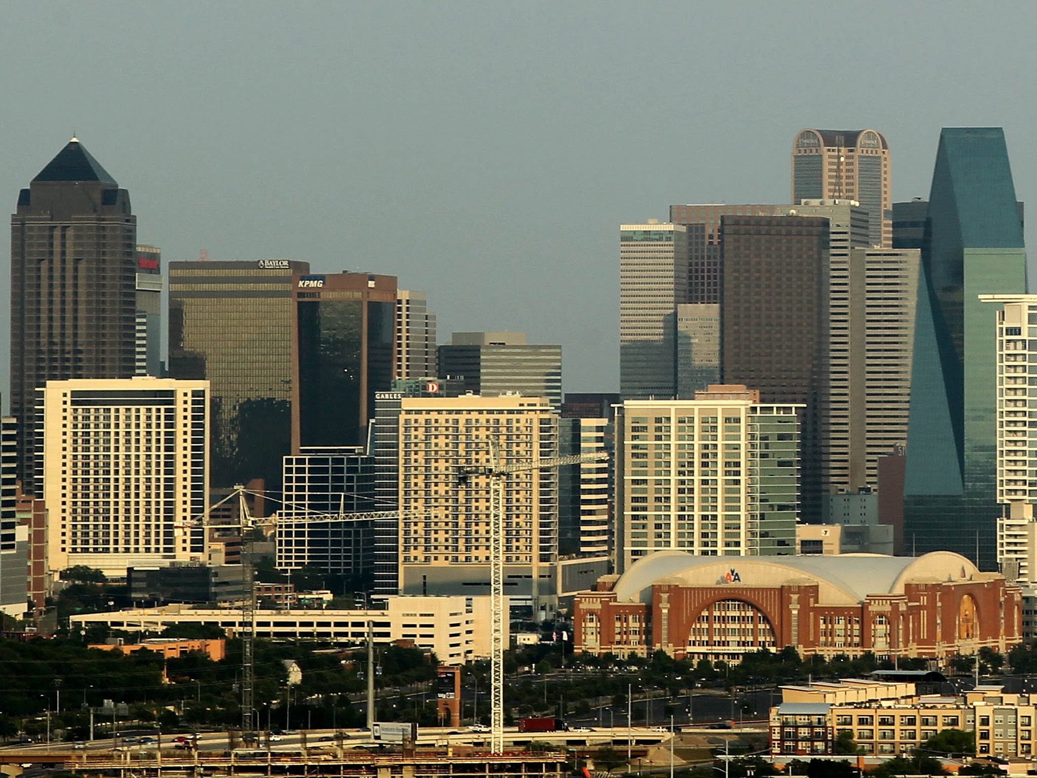 The skyline of downtown Dallas