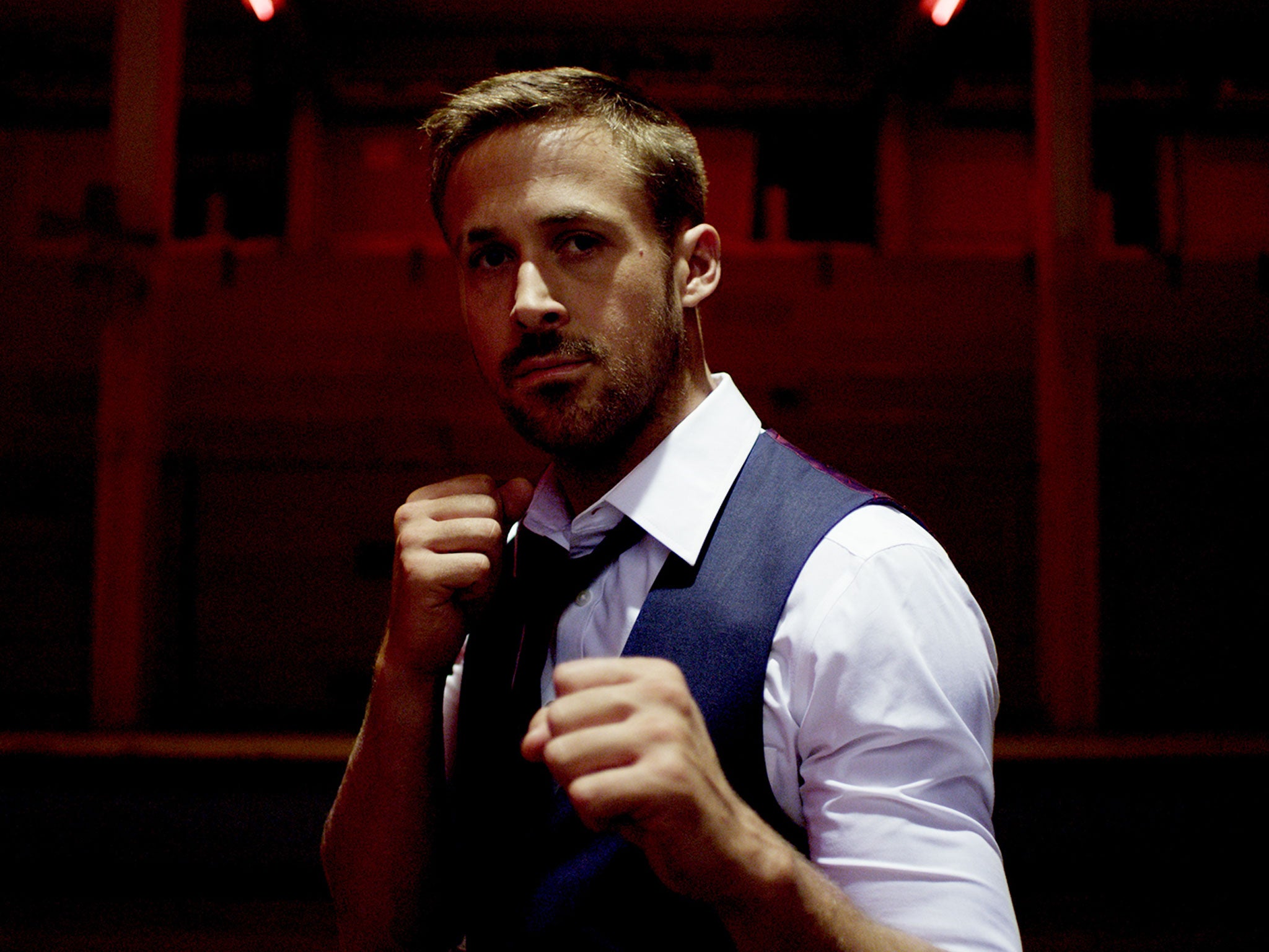 Ryan Gosling in Only God Forgives, directed by Nicolas Winding Refn. The film received mixed reviews on its release.