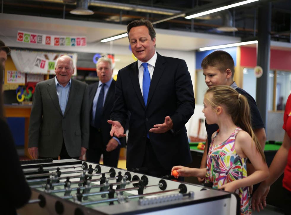 The PM in Wigan yesterday on his visit to the North-west