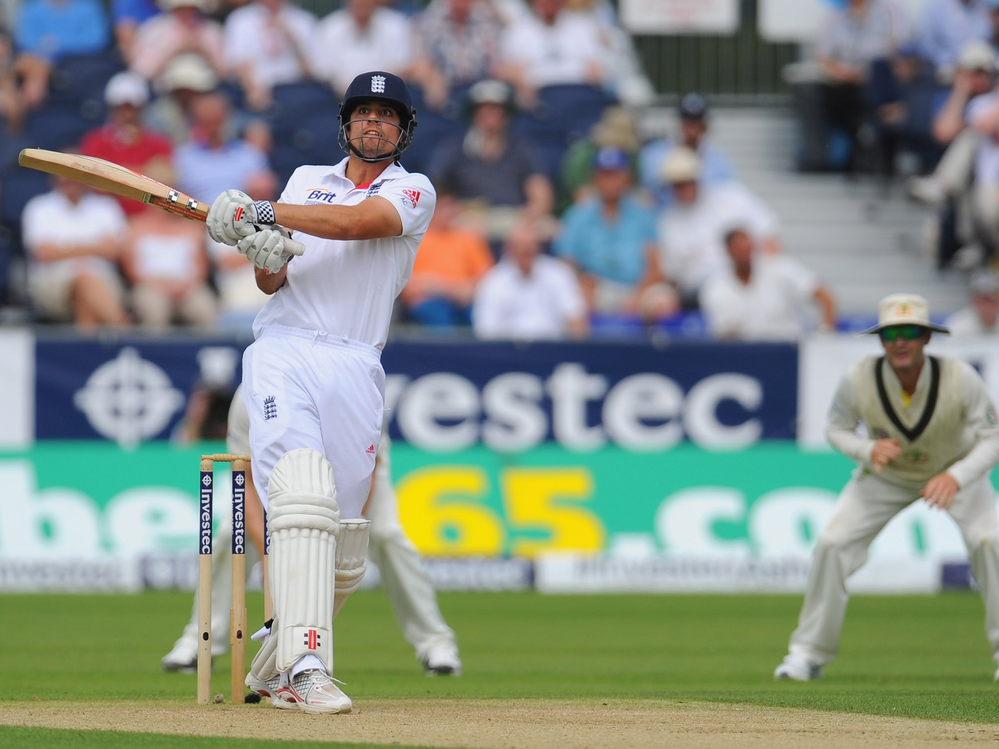 Alistair Cook led the fight against the Australians in the first innings