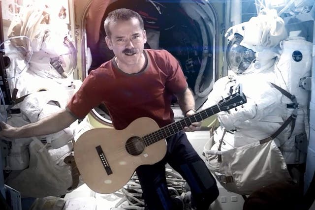Chris Hadfield, a former ISS commander, performs 'Space Oddity'