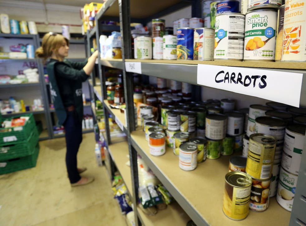 The rise in the cost of groceries has contributed to the rise in people using food banks, such as this one in Poplar