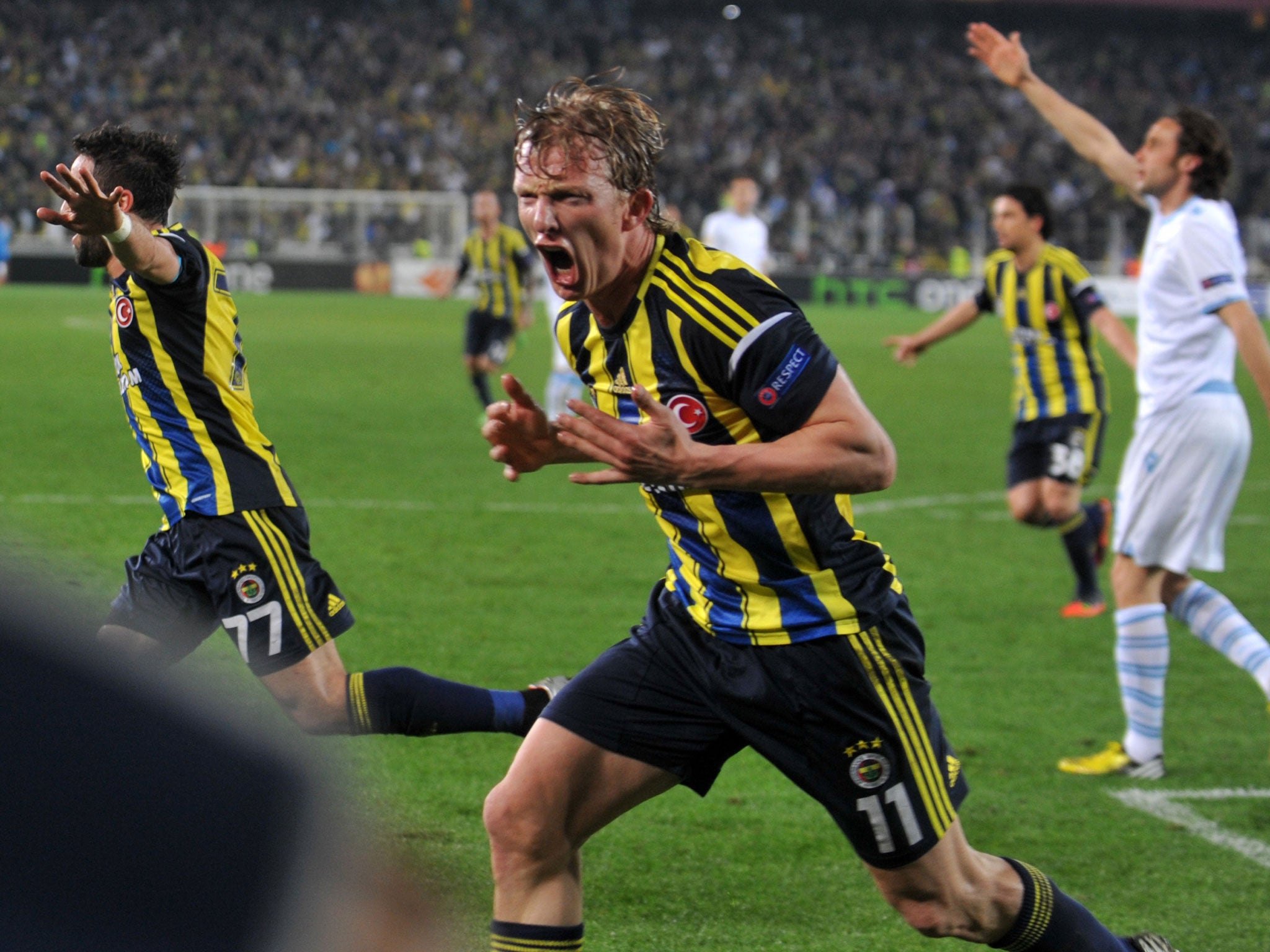 Dirk Kuyt joined Fenerbahce from Liverpool last year