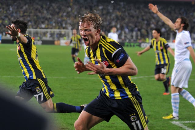 Dirk Kuyt joined Fenerbahce from Liverpool last year