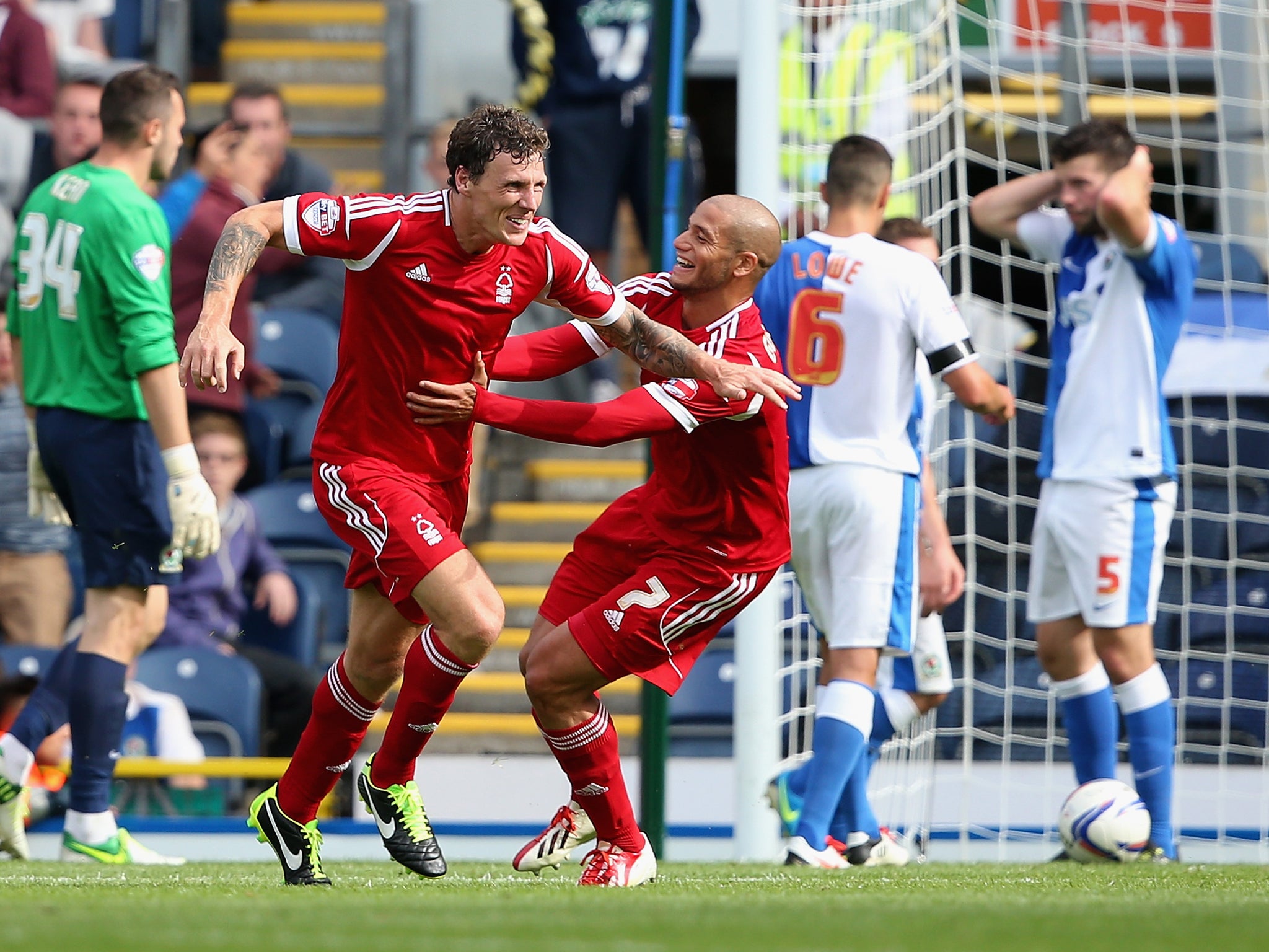 Darius Henderson celebrates his last minute winner against Blackburn