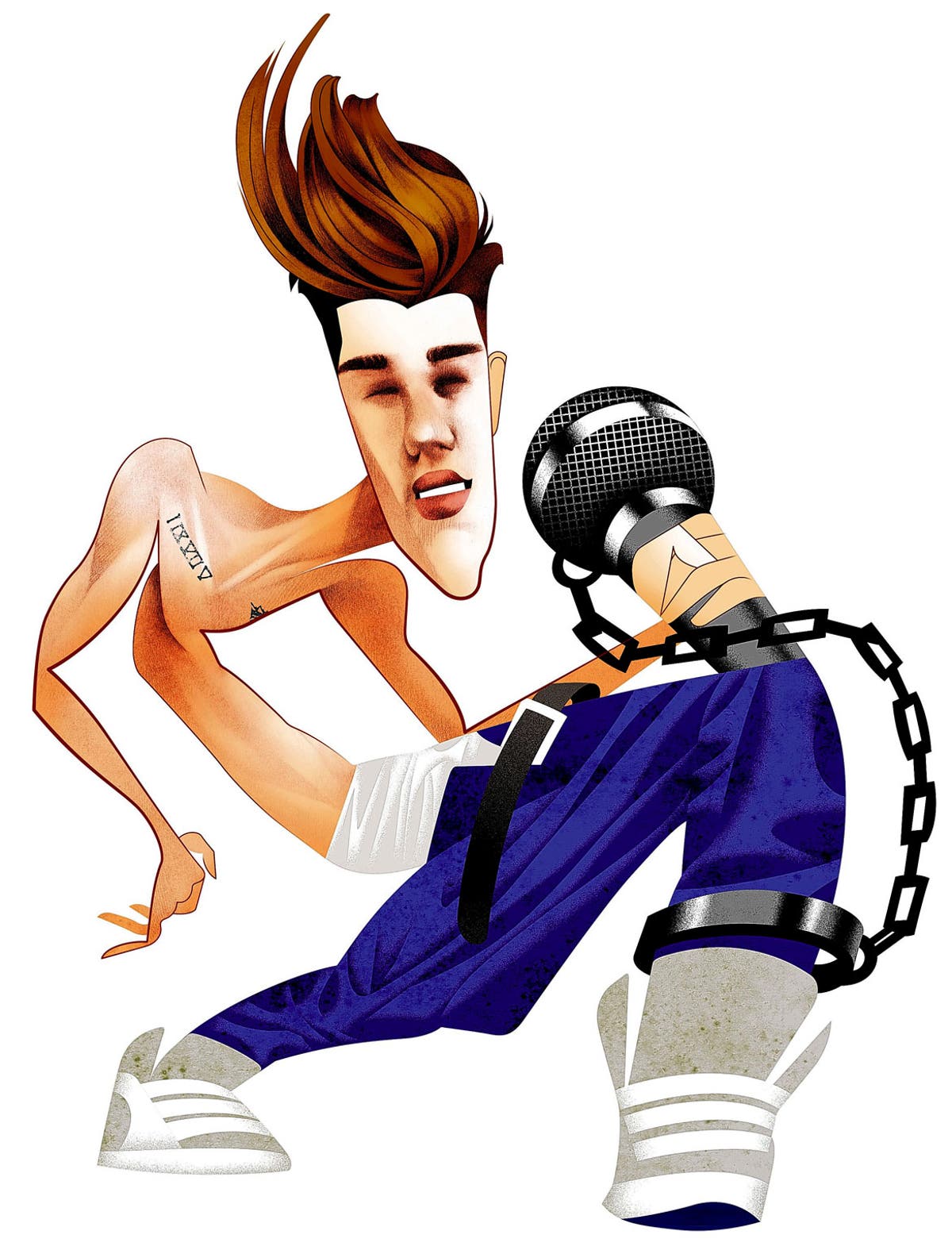 Justin Bieber caricature