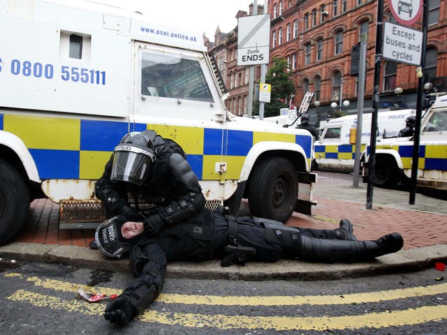 Police fear violence, seen in Belfast on Friday, will be repeated in Castlederg