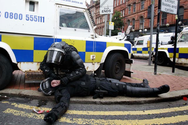 Police fear violence, seen in Belfast on Friday, will be repeated in Castlederg
