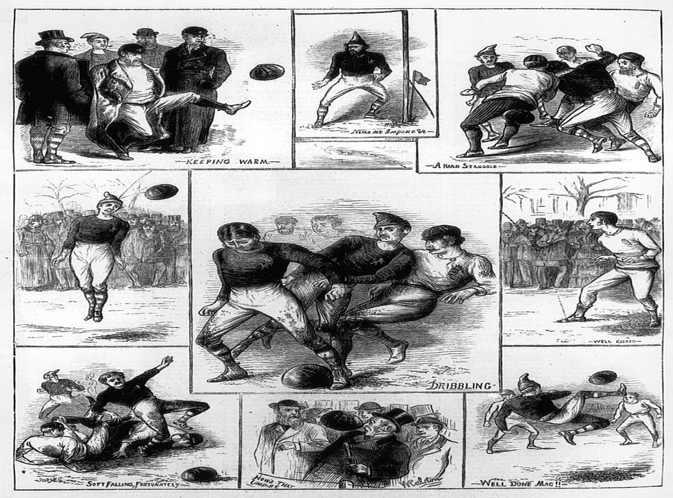 Cartoon army: The Graphic’s W Ralston depicts a match between Scotland and England in Glasgow in 1872