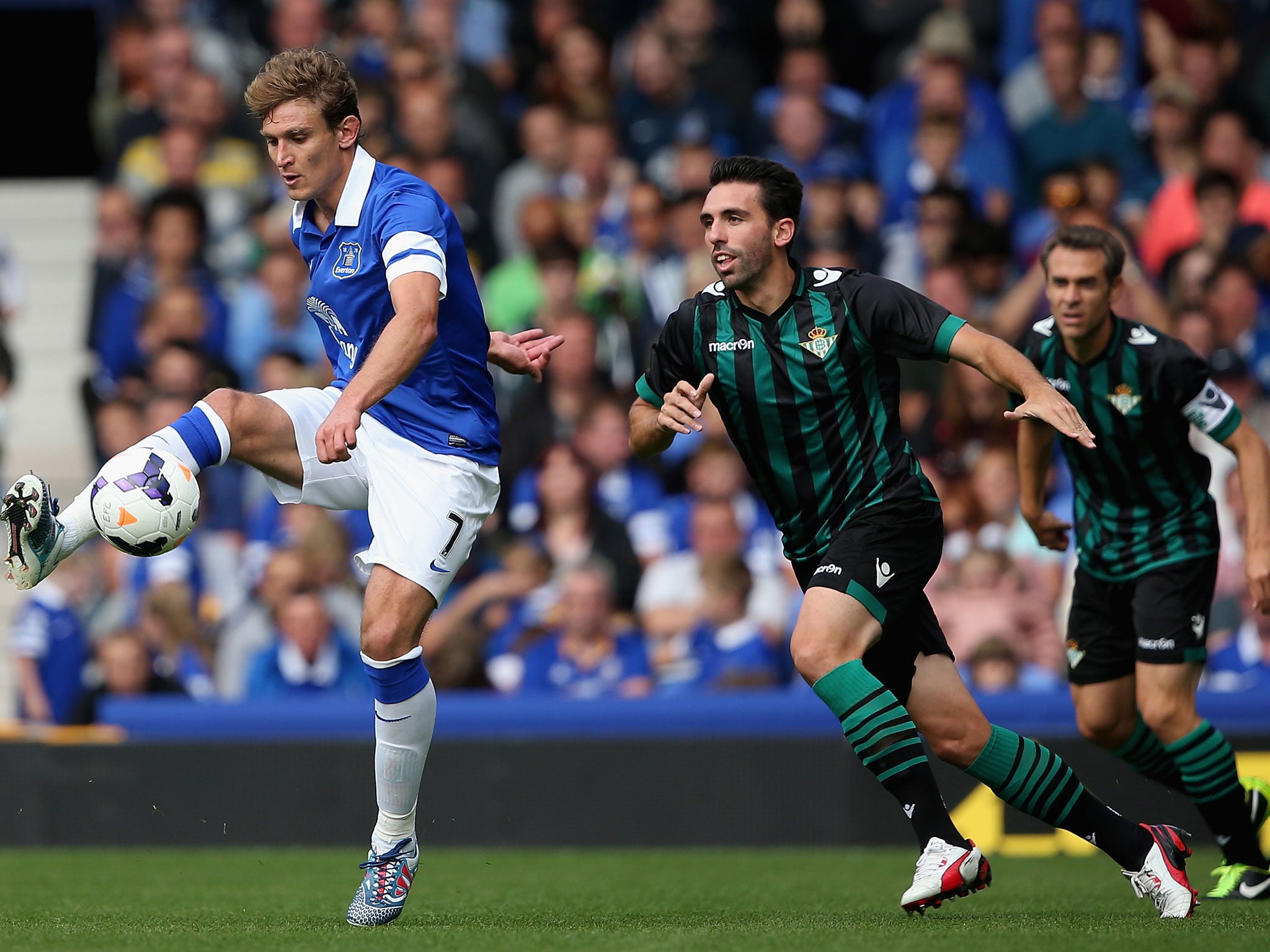 Jelavic continued his fine build-up to the new Barclays Premier League campaign with an impressive first-half strike
