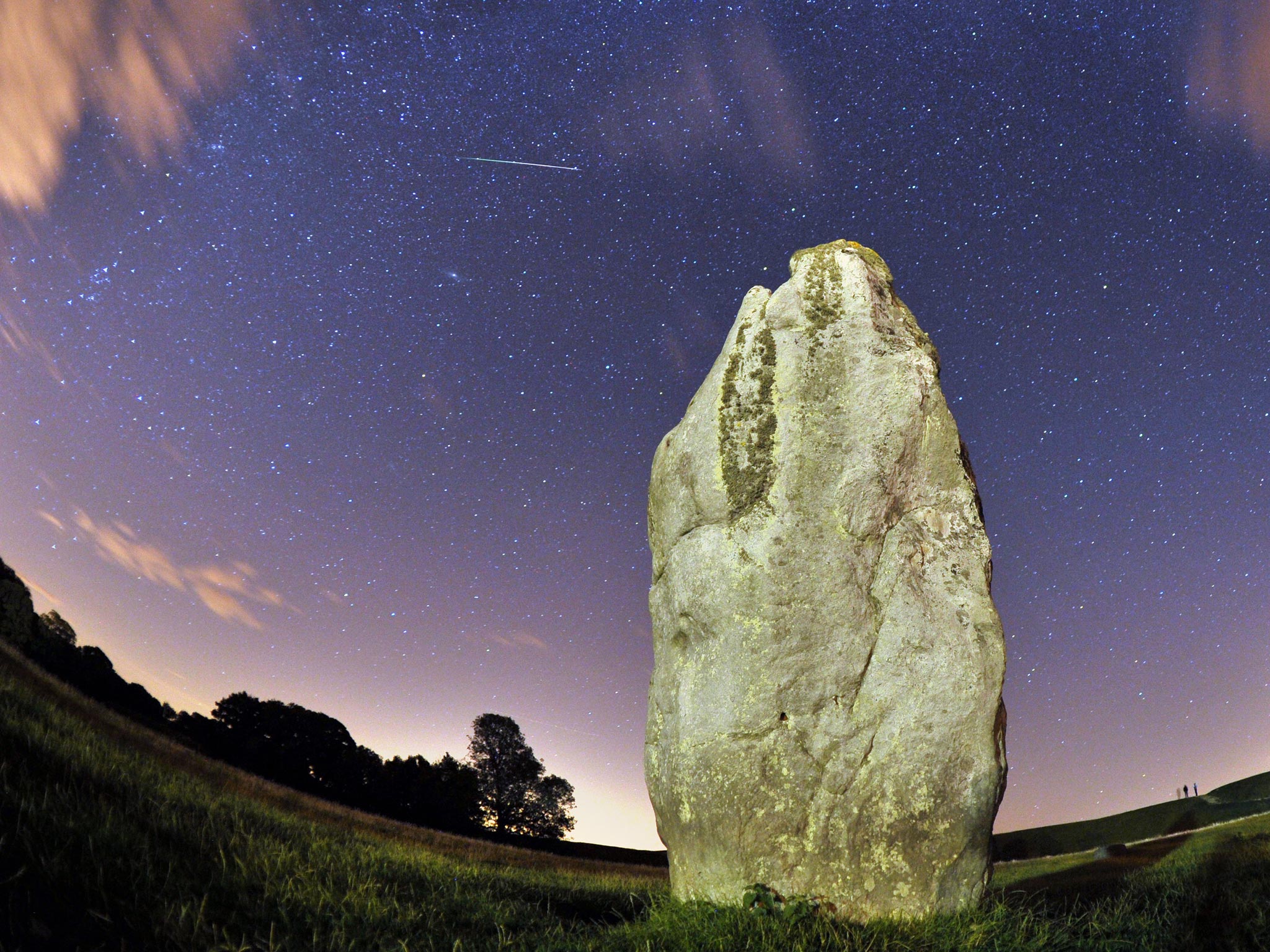 A meteor is seen during the Perseids meteor in Wiltshire