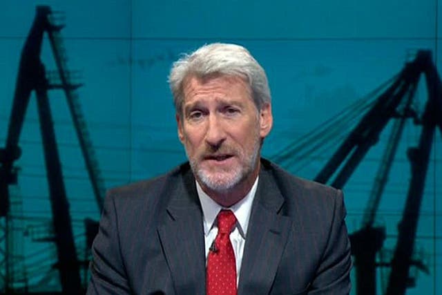 Jeremy Paxman with his new beard on Newsnight
