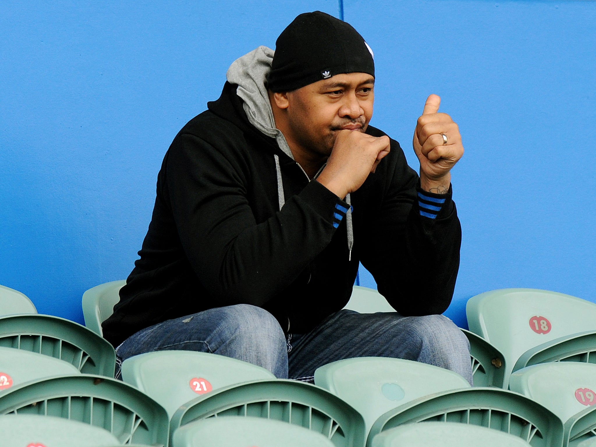 Jonah Lomu in 2011, just weeks after he suffered a major renal failure