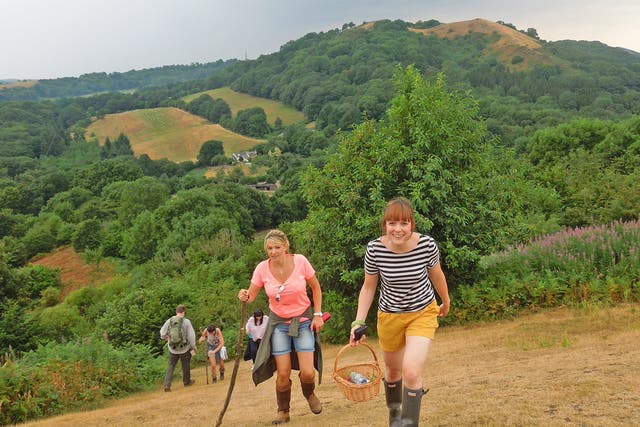 Wild weekend: the hens hike up Chase End Hill