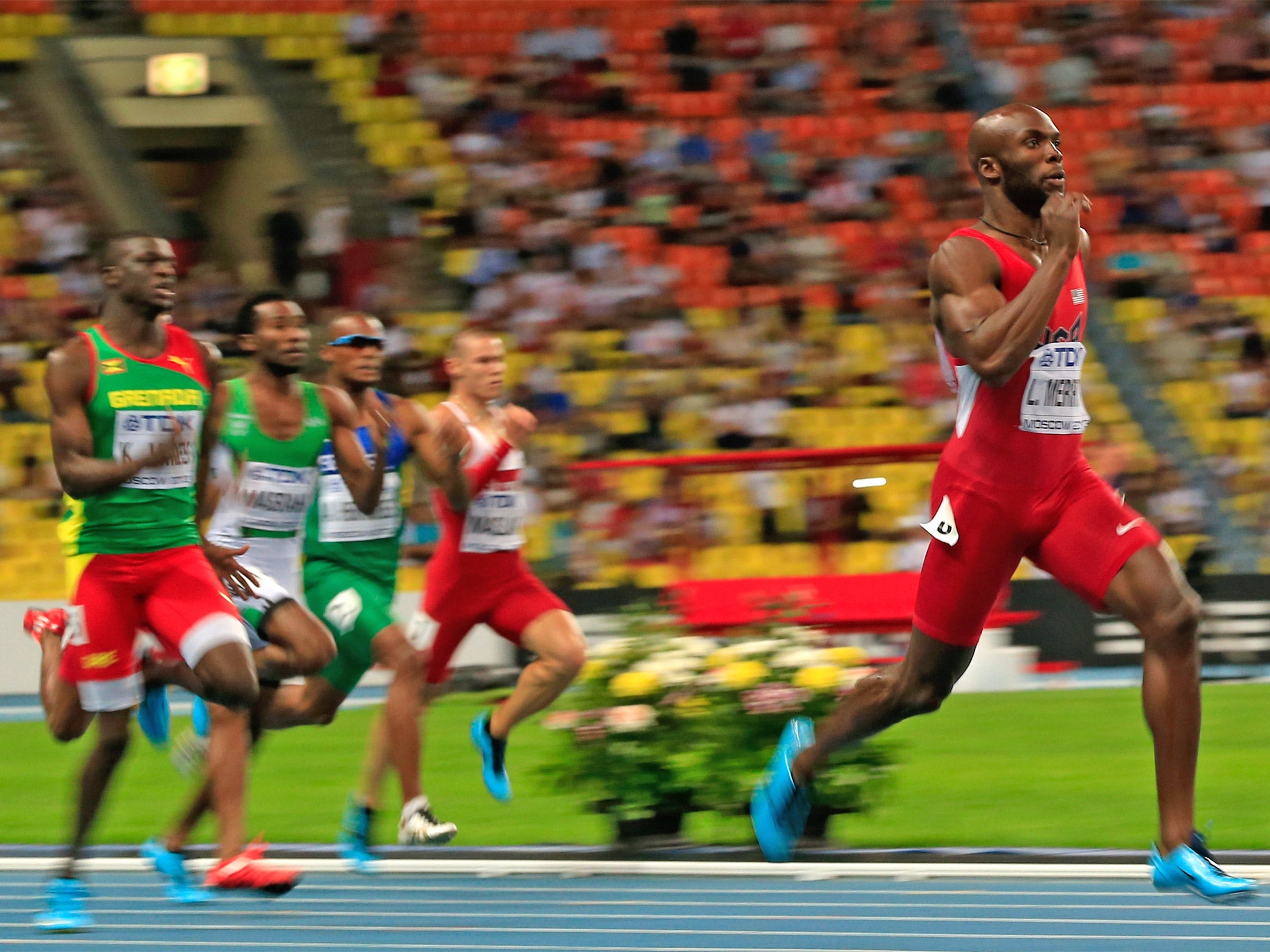 Merritt powers to victory in the men’s 400m (Getty)