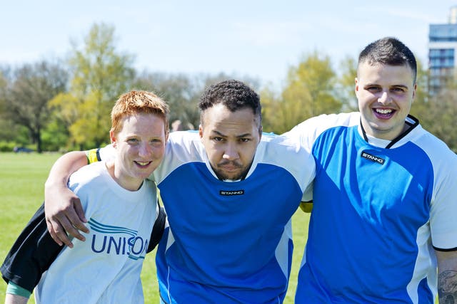 Hayley, Jamal, Adam in Football, Madness and Me, BBC3