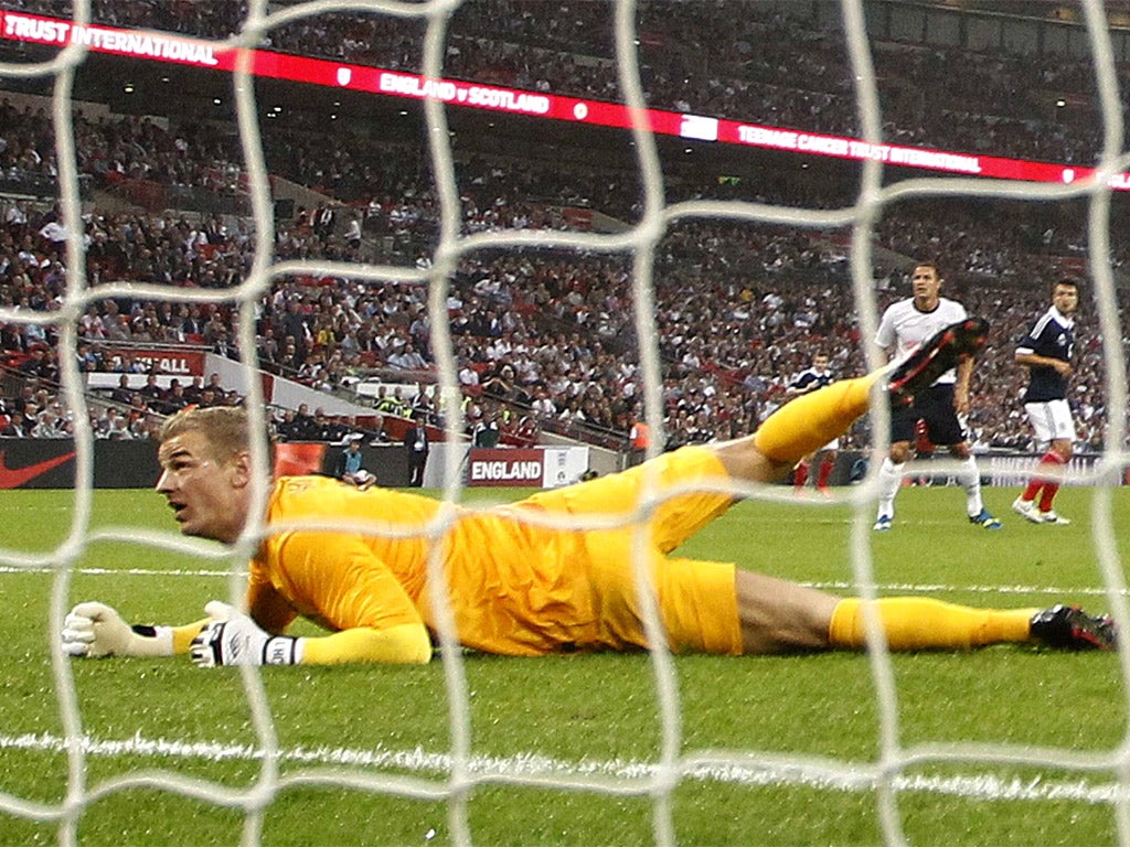 JOE HART: Saw enough of Morrison’s shot to have kept it out. Worrying after some similar lapses last season. 5/10