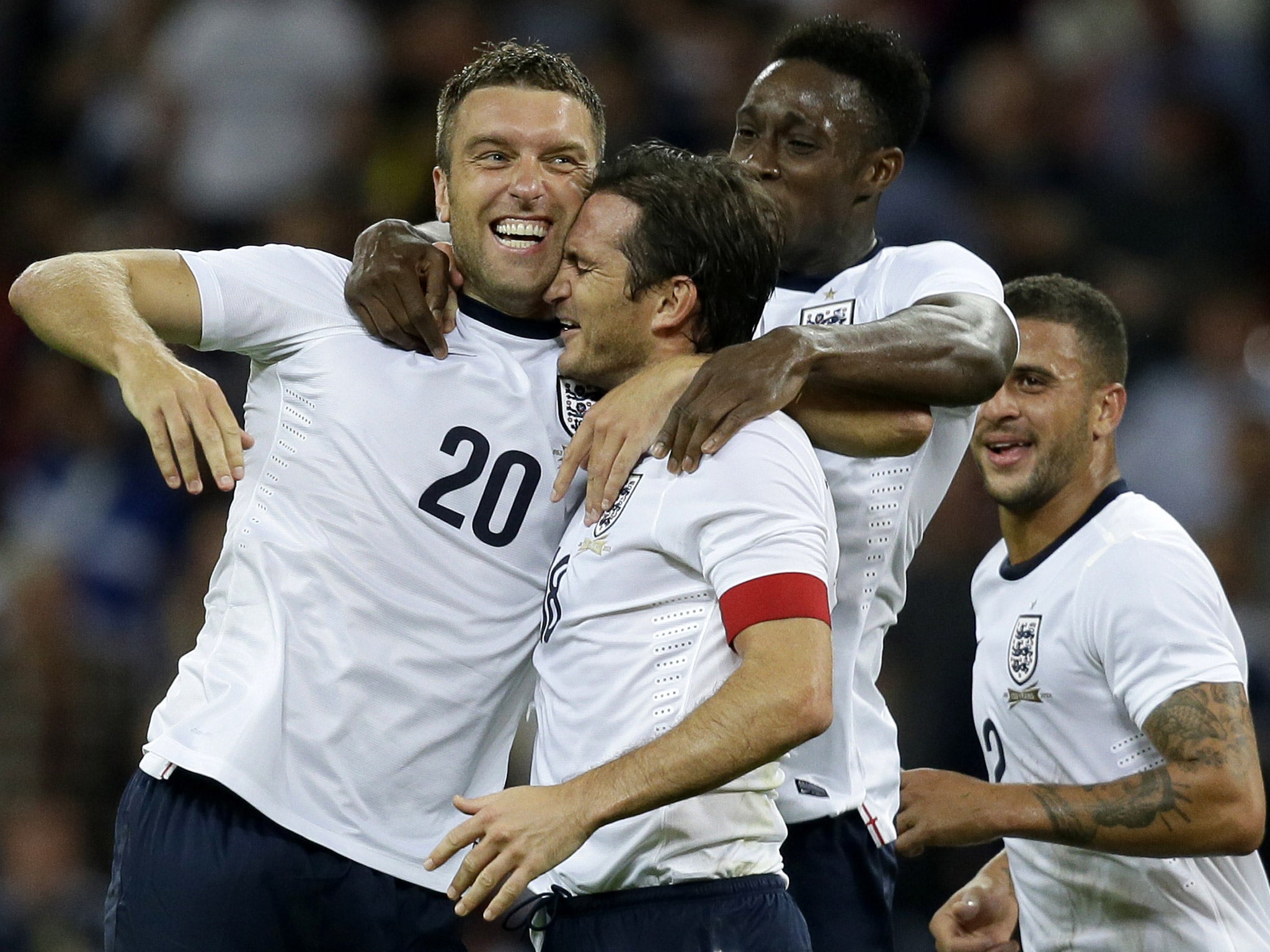 Rickie Lambert is in dreamland as teammates join him to celebrate