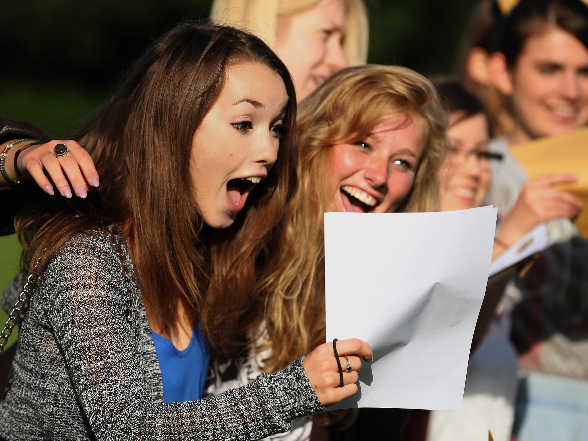 Students throughout the UK receive their A Level results