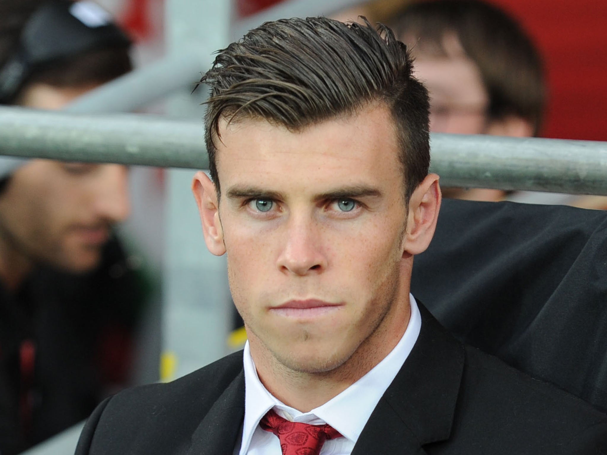 Gareth Bale pictured watching Wales in action