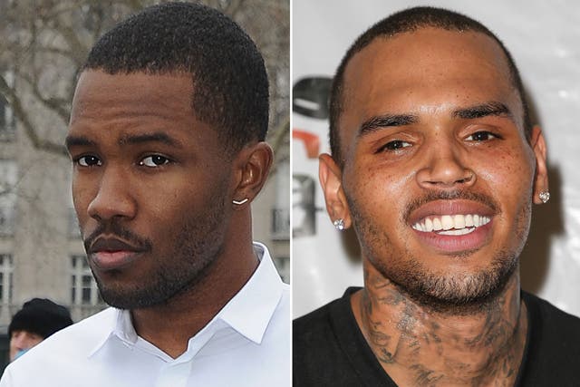 Frank Ocean (left) has a long-running feud with Chris Brown
