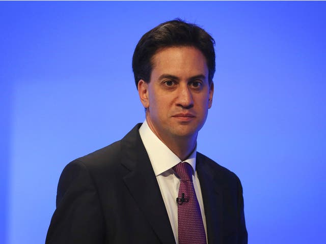 Ed Miliband waits to speak on the first at the annual Labour Party Conference, 2012
