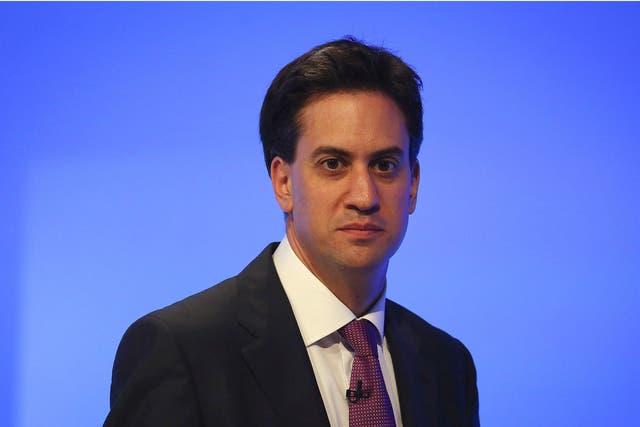 Ed Miliband waits to speak on the first at the annual Labour Party Conference, 2012