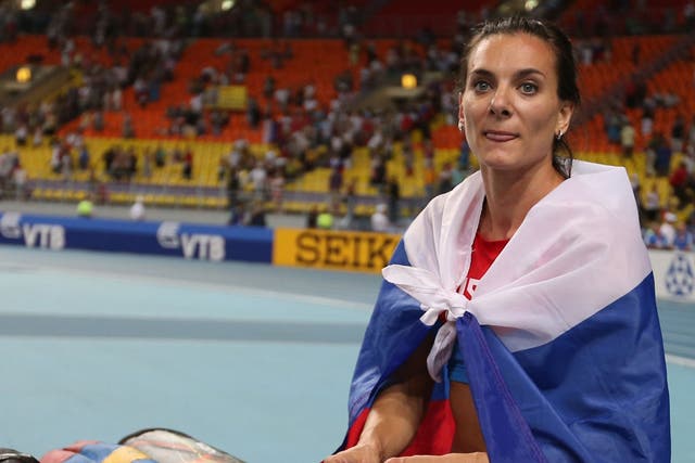 Russian pole vaulter Yelena Isinbayeva says she was misunderstood in her previous comments condemning homosexuality 