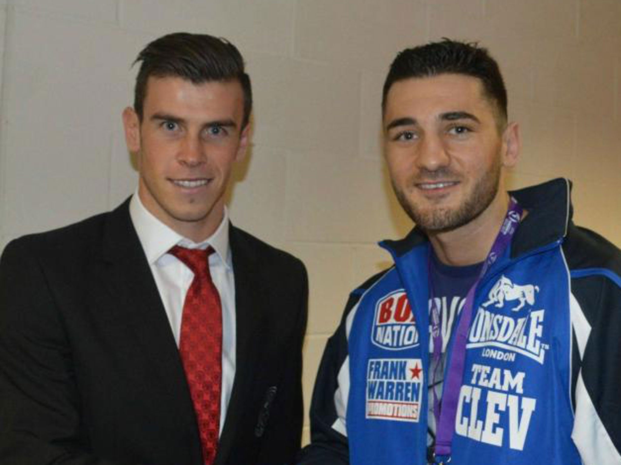 Gareth Bale with his friend, the world champion boxer Nathan Cleverly this week