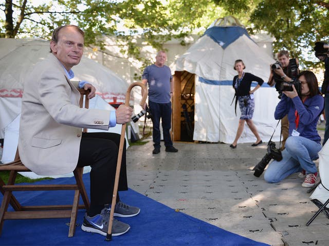 Andrew Marr got a warm response from the festival audience