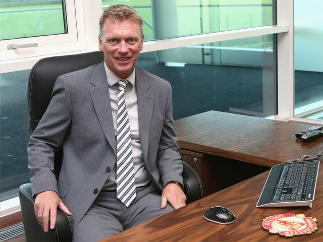 David Moyes in the United hot seat once occupied by Sir Alex Ferguson