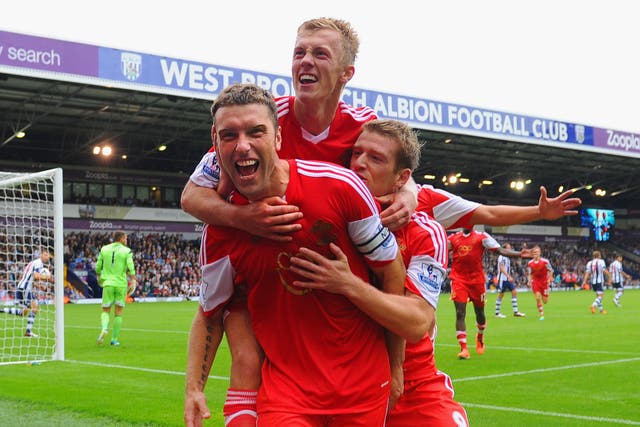 Rickie Lambert scored his second winning goal this week to clinch victory for Southampton at West Brom