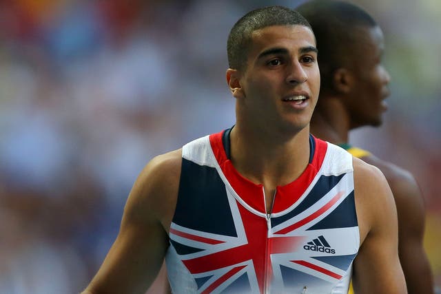 Great Britain's Adam Gemili after his 200metre final on seven of the 2013