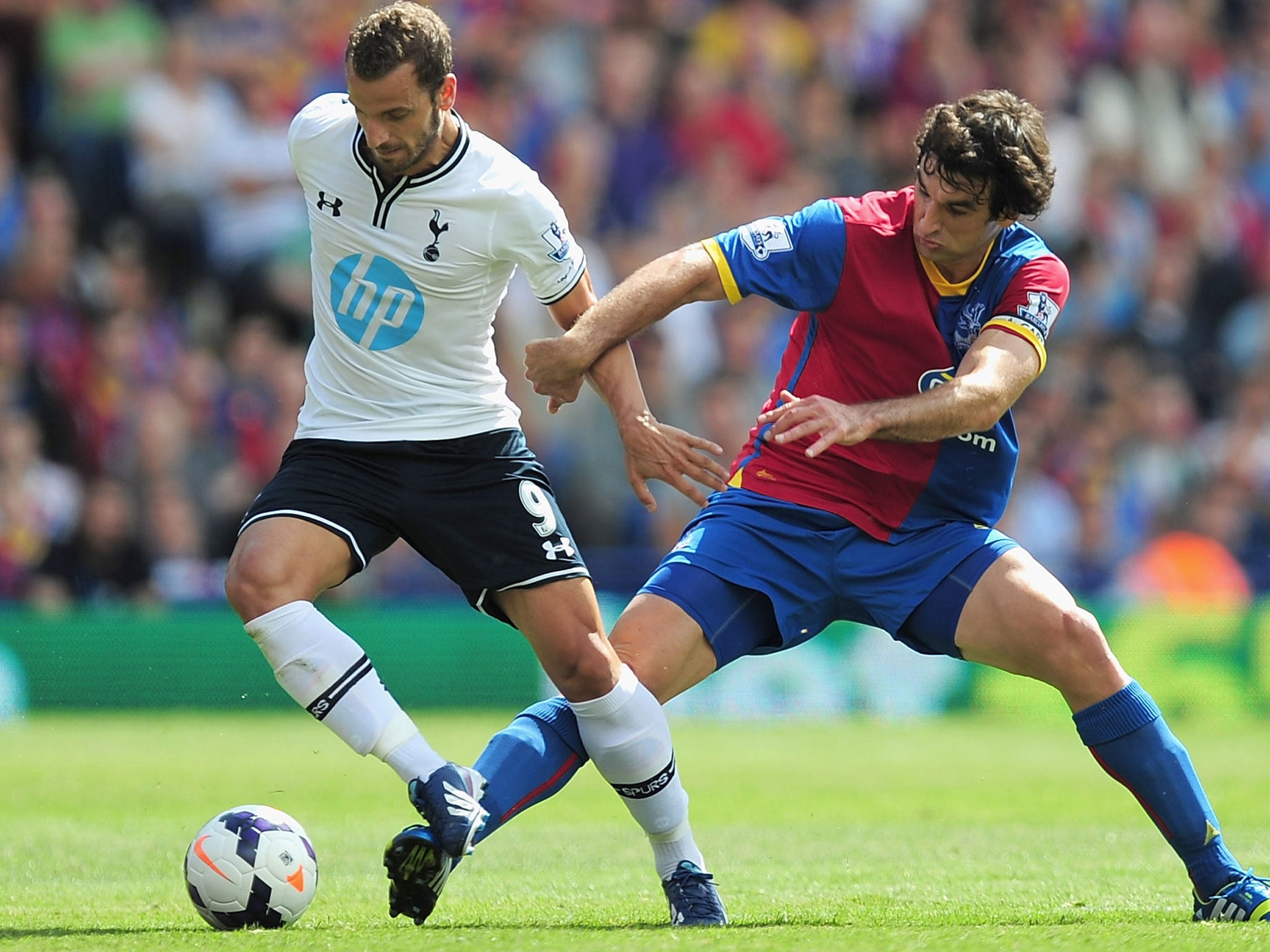 Roberto Soldado opened the scoring on his Tottenham debut with a penalty in the 50th minute
