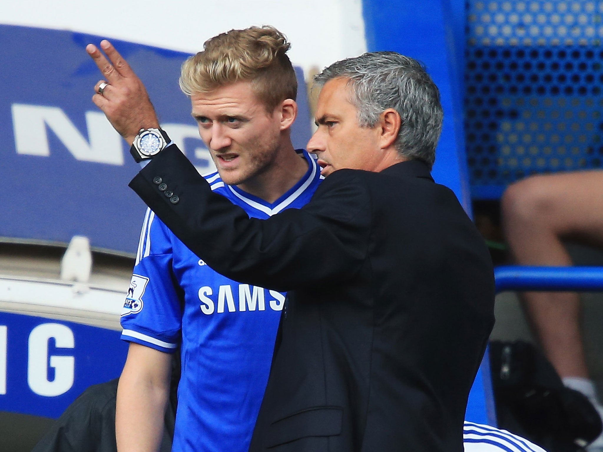 Andre Schurrle is brought on from the bench by Jose Mourinho in Chelsea's 2-0 win over Hull