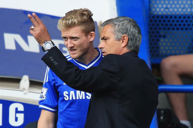 Andre Schurrle is brought on from the bench by Jose Mourinho in Chelsea's 2-0 win over Hull