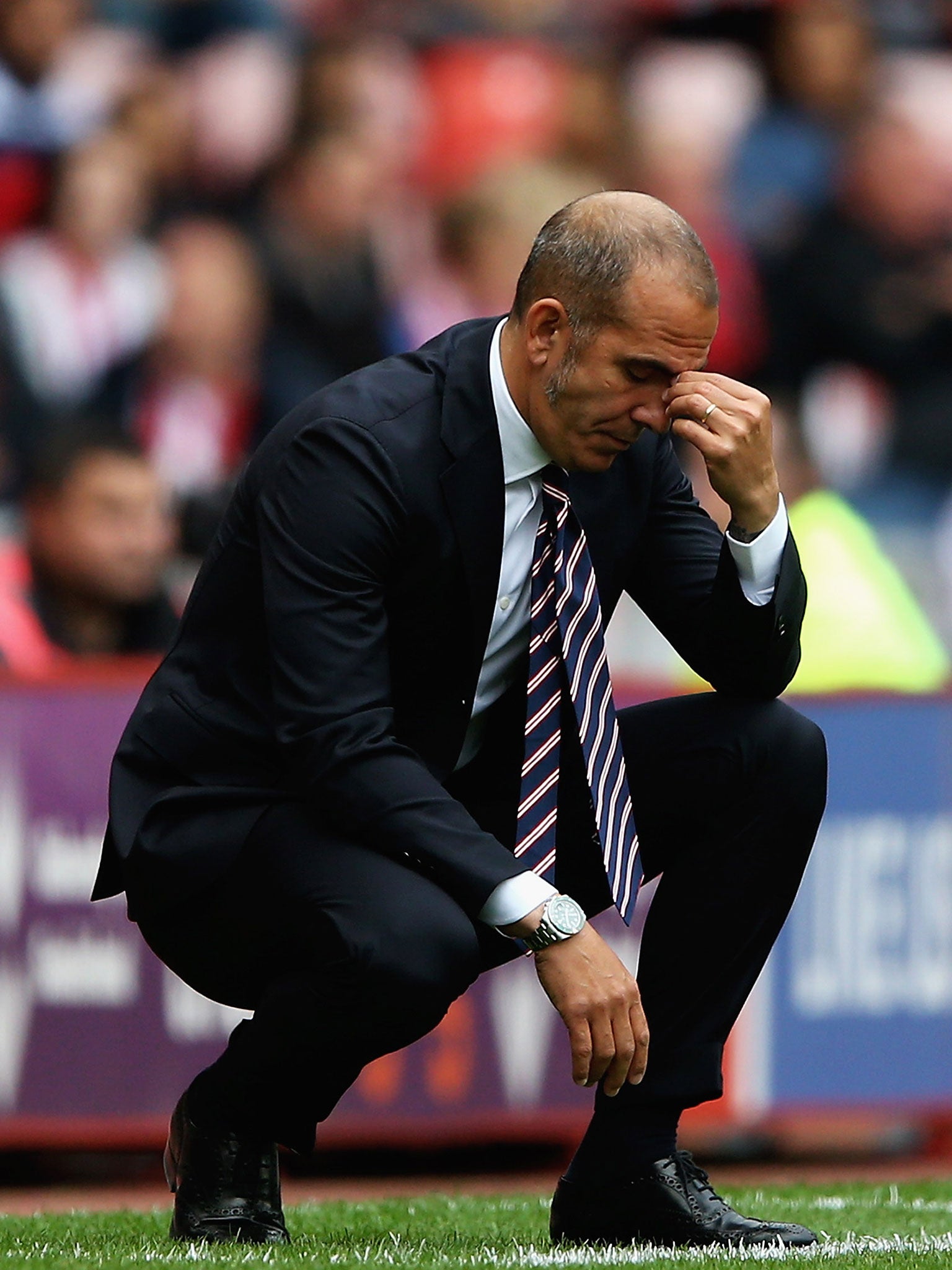 Paolo Di Canio ponders deeply a home defeat by Fulham