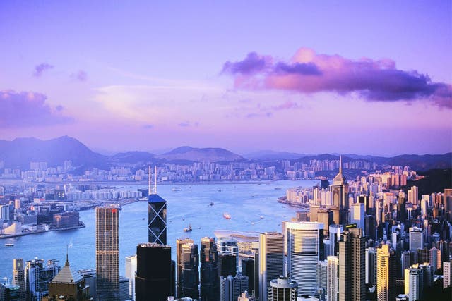 Asian institutions in Hong Kong (pictured) and Singapore offer courses taught in English