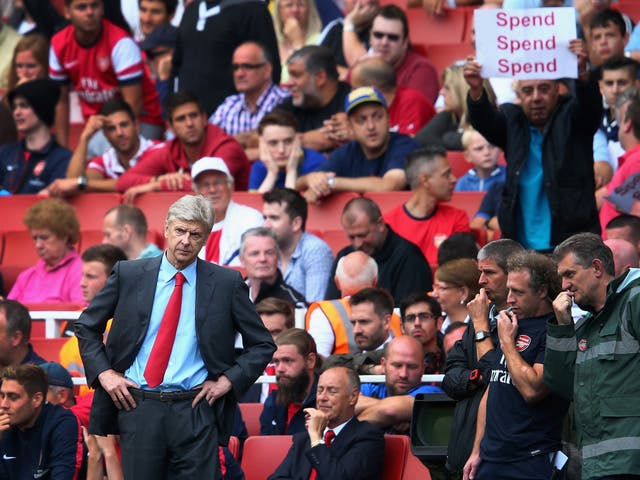 Arsene Wenger pictured on the opening day of the season