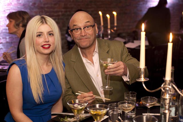 Gregg Wallace with girlfriend Anne-Marie Sterpini as the MasterChef judge brawled with a man and punched him in the face for allegedly groping his girlfriend, it was reported.