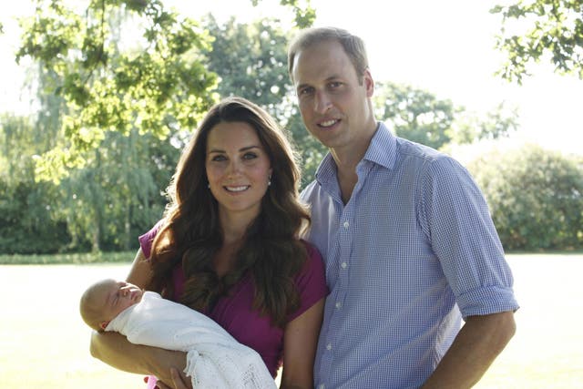 The Duke and Duchess of Cambridge 2013 with Prince George