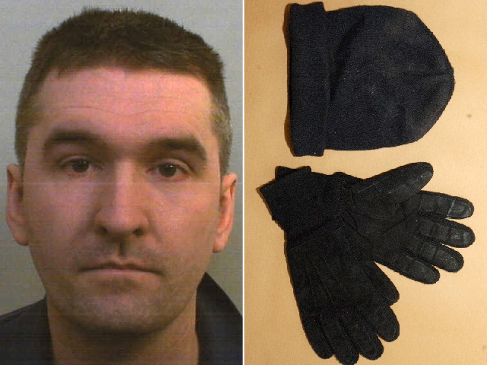 Prolific sex attacker Nigel Turner and items seized during the investigation