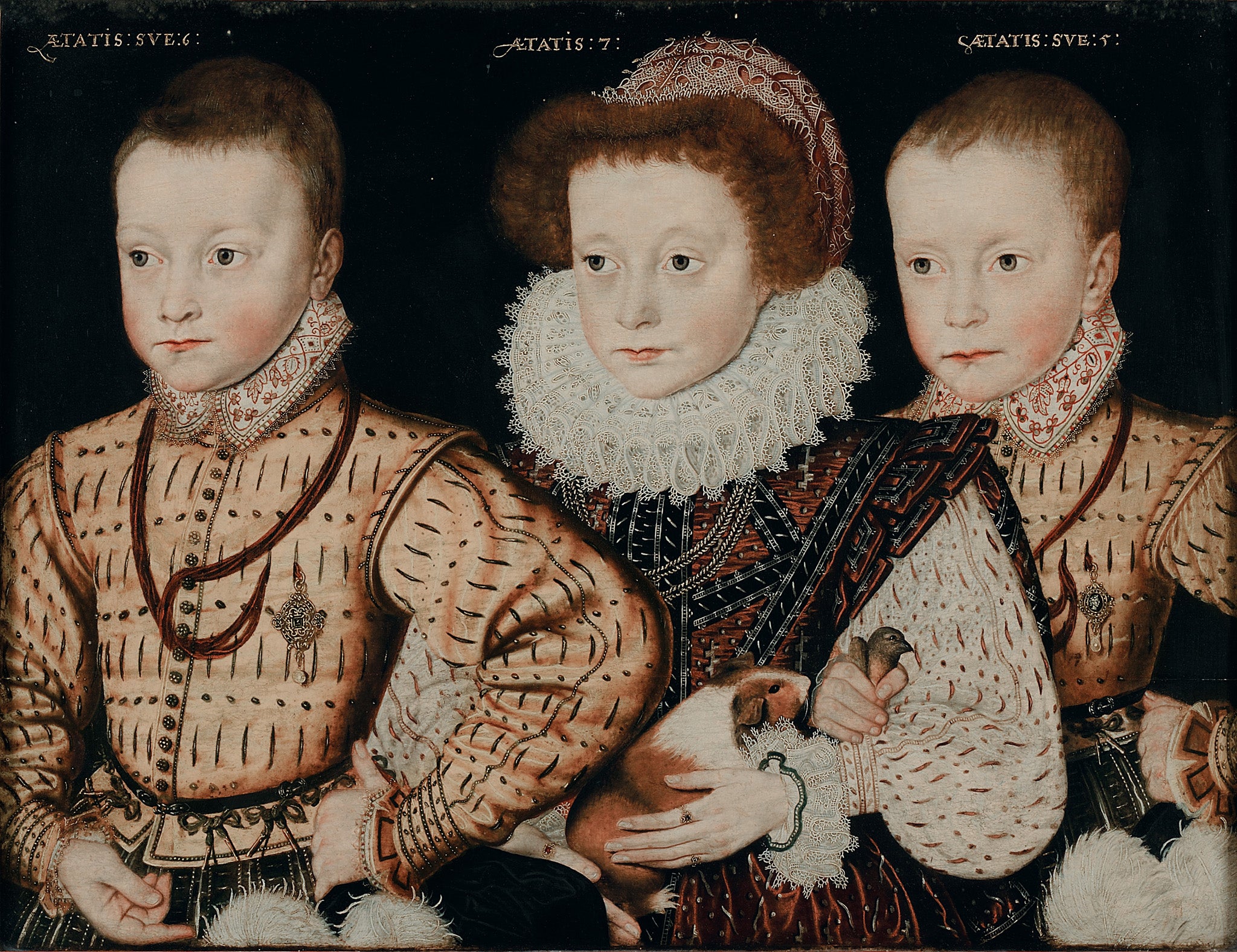 Three unknown Elizabethan children Unknown Anglo-Netherlandish artist, c.1580 Privately Owned
